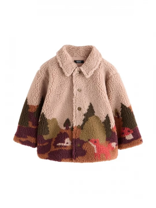 Foto van product Next Fleece jas nude / lichtbruin / olijfgroen / cyclaam