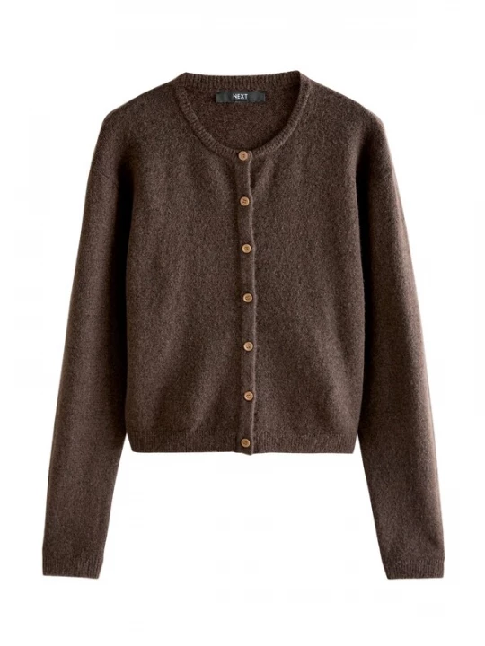 Foto van product Next Gebreid vest bruin gemêleerd