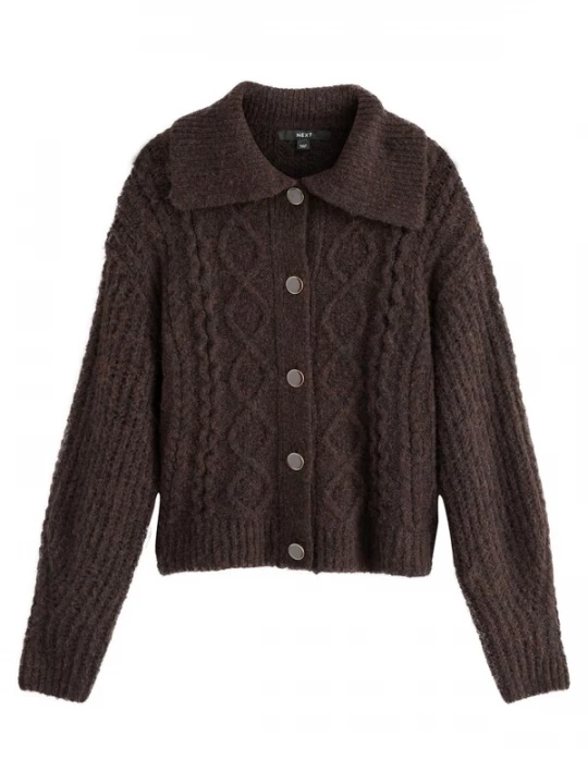 Foto van product Next Gebreid vest chocoladebruin