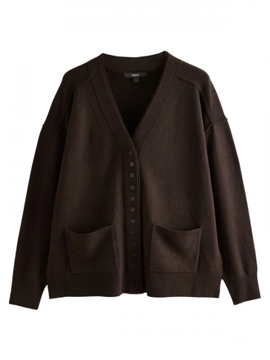 Foto van product Next Gebreid vest chocoladebruin