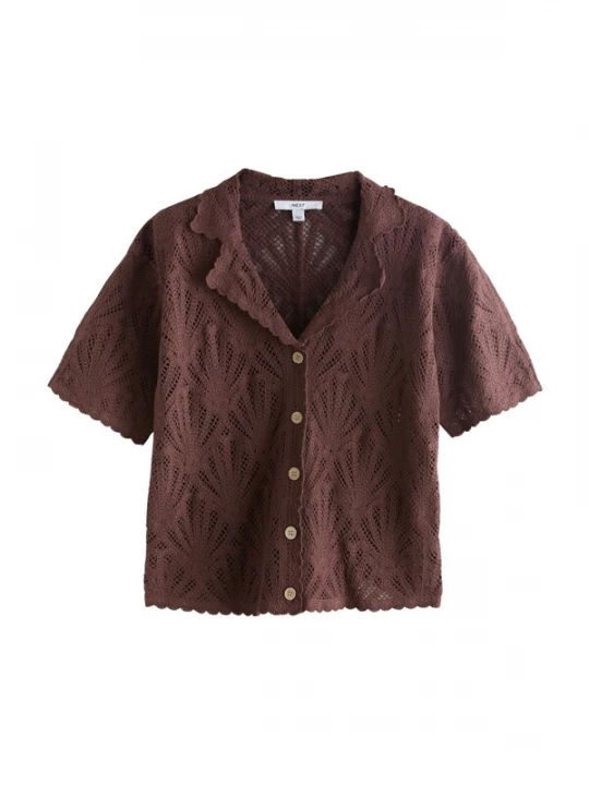 Foto van product Next Gebreid vest chocoladebruin