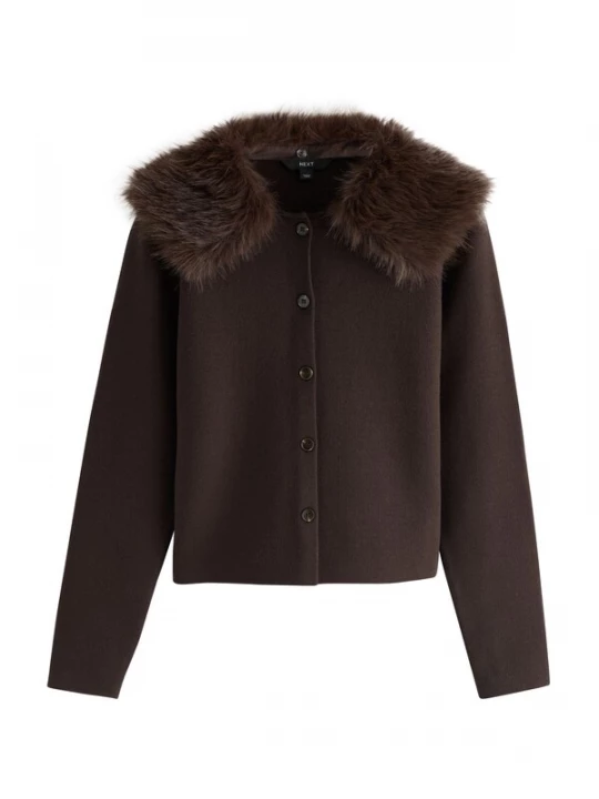 Foto van product Next Gebreid vest donkerbruin