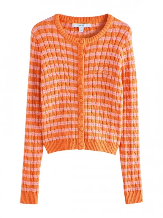Foto van product Next Gebreid vest oranje / rosa