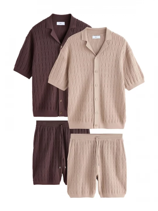 Foto van product Next Gebreid vest ecru / chocoladebruin