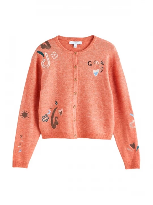 Foto van product Next Gebreid vest gemengde kleuren / oranje gemêleerd