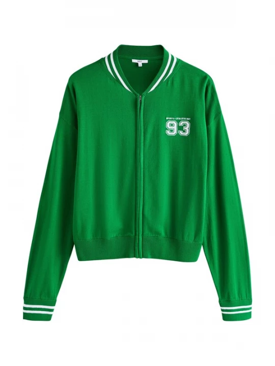 Foto van product Next Gebreid vest grasgroen / wit