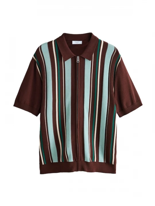 Foto van product Next Gebreid vest pastelblauw / groen / bourgogne