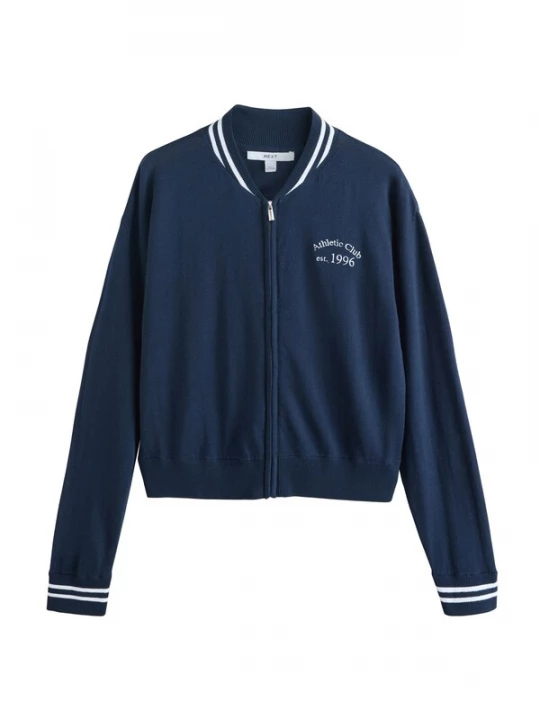 Foto van product Next Gebreid vest 'Rich' navy / wit