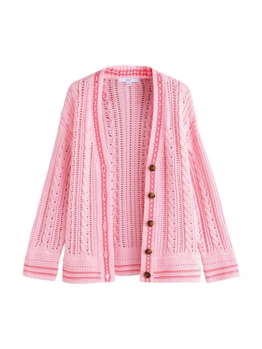 Foto van product Next Gebreid vest rosa / framboos