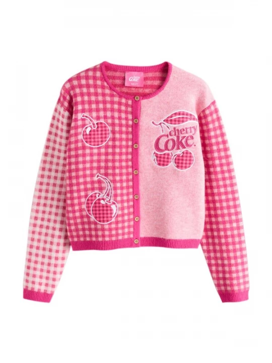 Foto van product Next Gebreid vest 'Snoopy' pink / rosa / donkerroze / wit