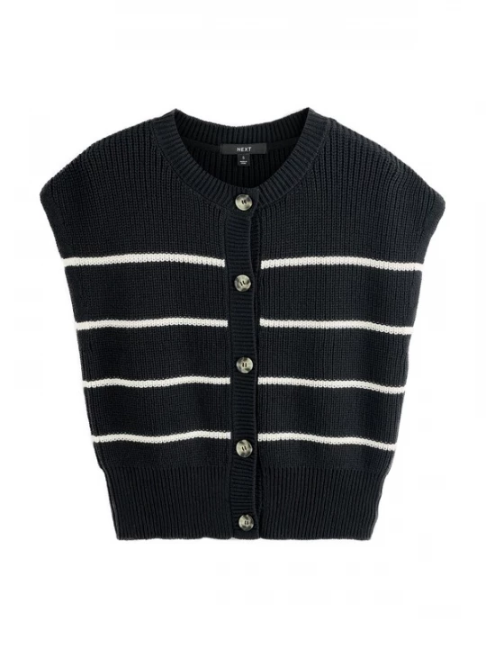 Foto van product Next Gebreid vest zwart / wit