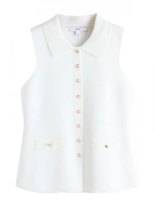 Foto van product Next Gebreide bodywarmer goud / wit