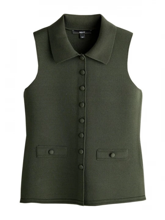 Foto van product Next Gebreide bodywarmer 'Smart' kaki