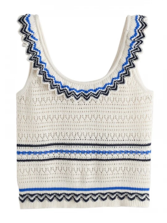 Foto van product Next Gebreide top blauw / zwart / wit