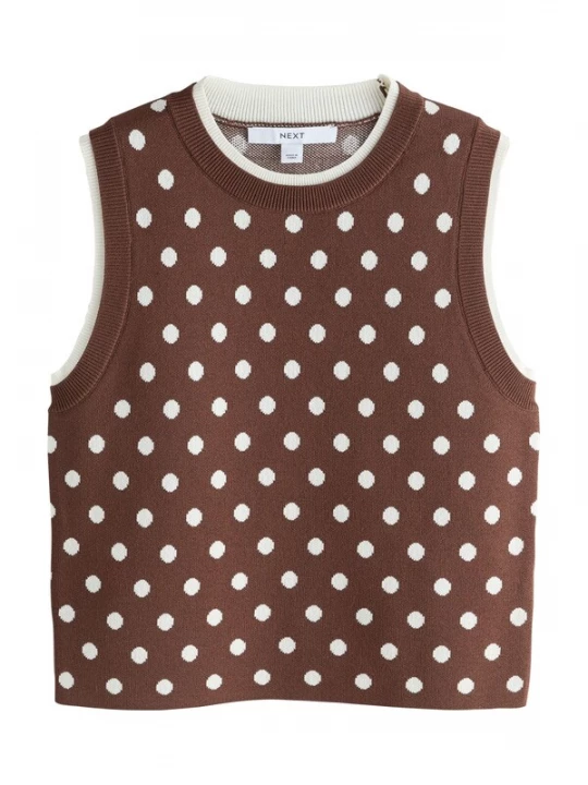 Foto van product Next Gebreide top bruin / wit