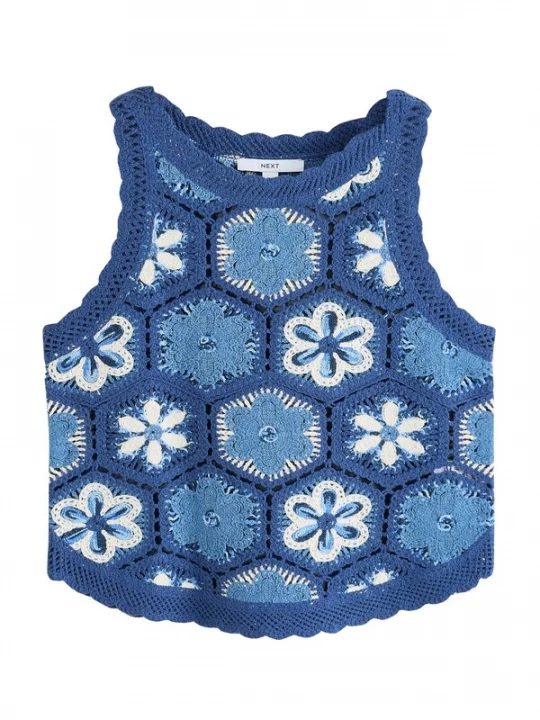 Foto van product Next Gebreide top navy / royal blue / koningsblauw / wit