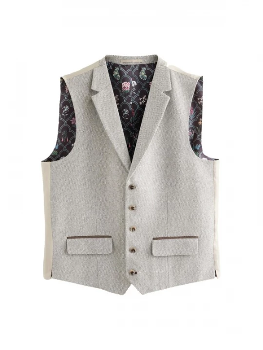 Foto van product Next Gilet beige / grijs / wit
