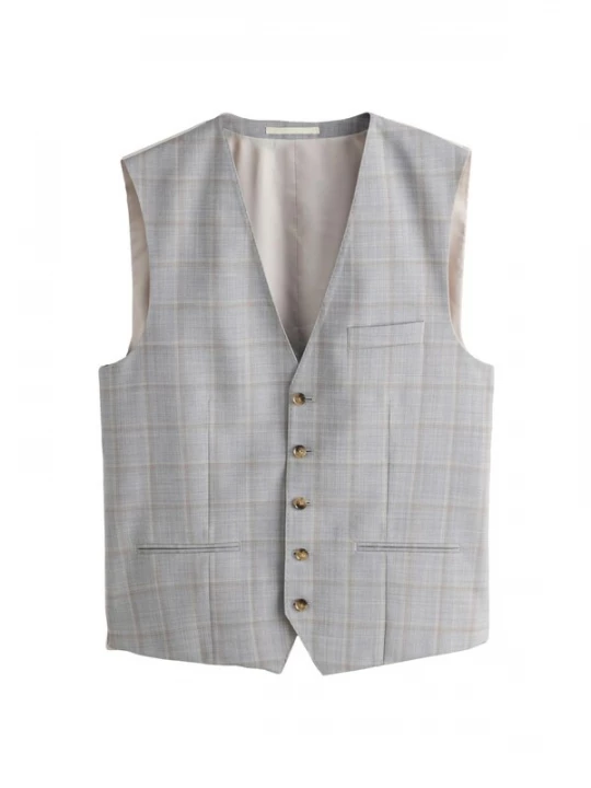 Foto van product Next Gilet donkerbeige / grijs / lichtgrijs / wit