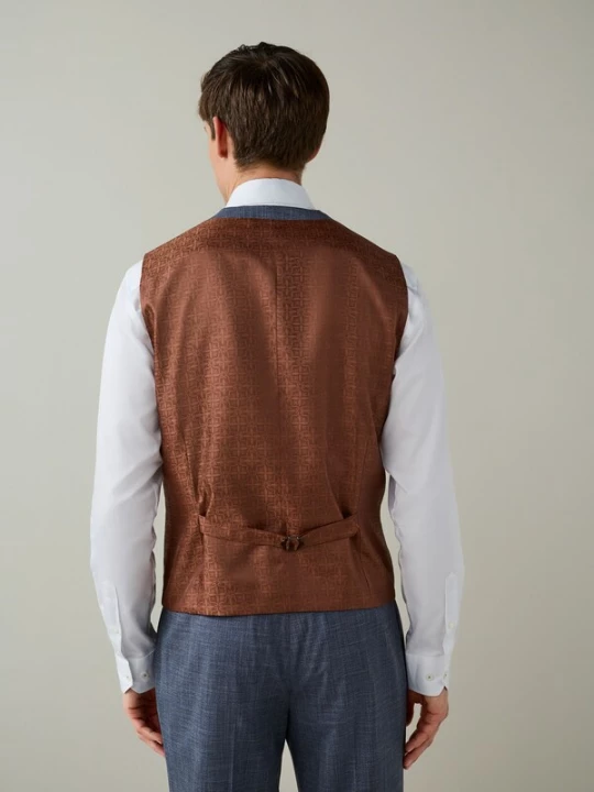 Foto van product Next Gilet donkerblauw / bruin / lichtbruin