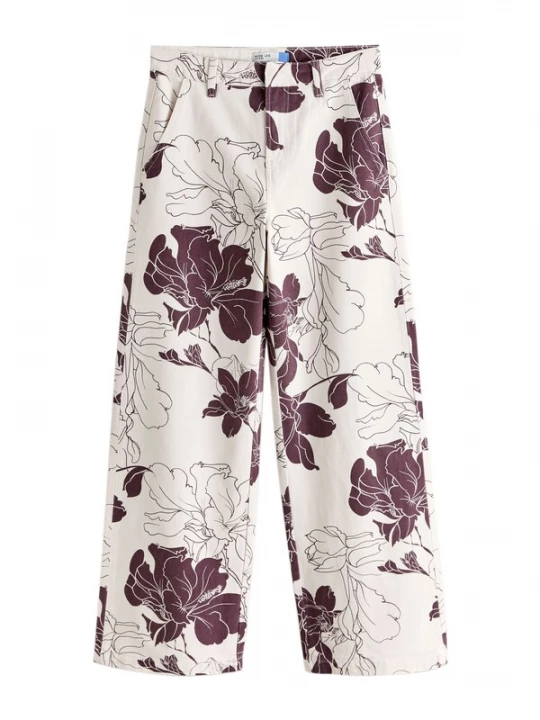 Foto van product Next Jeans crème / wijnrood