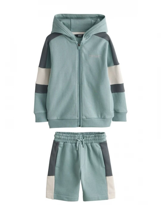 Foto van product Next Joggingpak grijs / mintgroen / wit