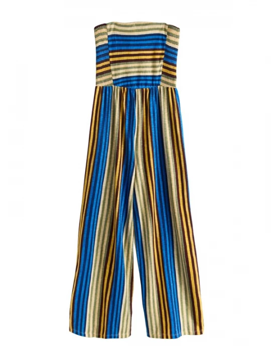 Foto van product Next Jumpsuit lichtbeige / blauw / marine / zwart