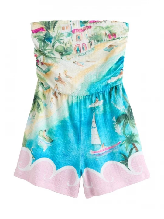 Foto van product Next Jumpsuit sand / royal blue / koningsblauw / groen / pink / rosa / wit
