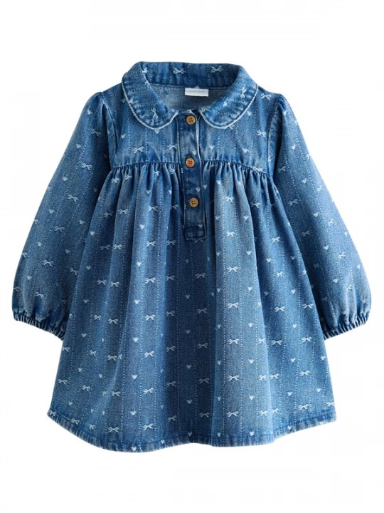 Foto van product Next Jurk blauw denim / wit