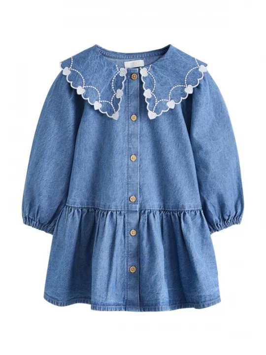 Foto van product Next Jurk blauw denim / wit