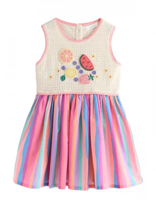 Foto van product Next Jurk blauw / geel / pink / wolwit