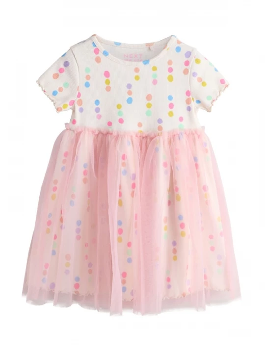 Foto van product Next Jurk blauw / geel / rosa / wit
