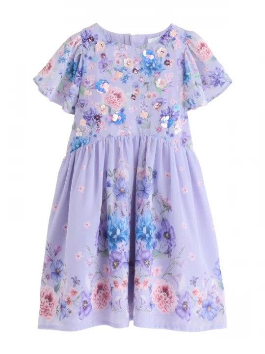 Foto van product Next Jurk blauw / olijfgroen / lichtlila / pastelroze