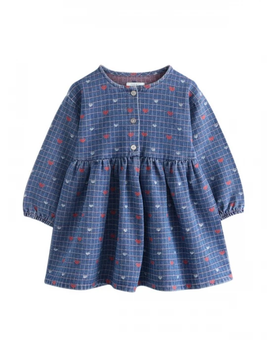 Foto van product Next Jurk blauw / wijnrood / wit