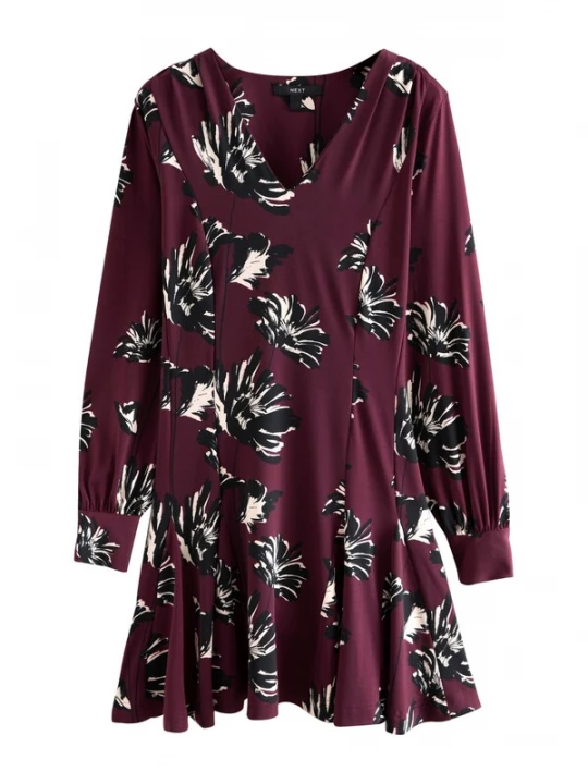 Foto van product Next Jurk bourgogne / zwart / wit