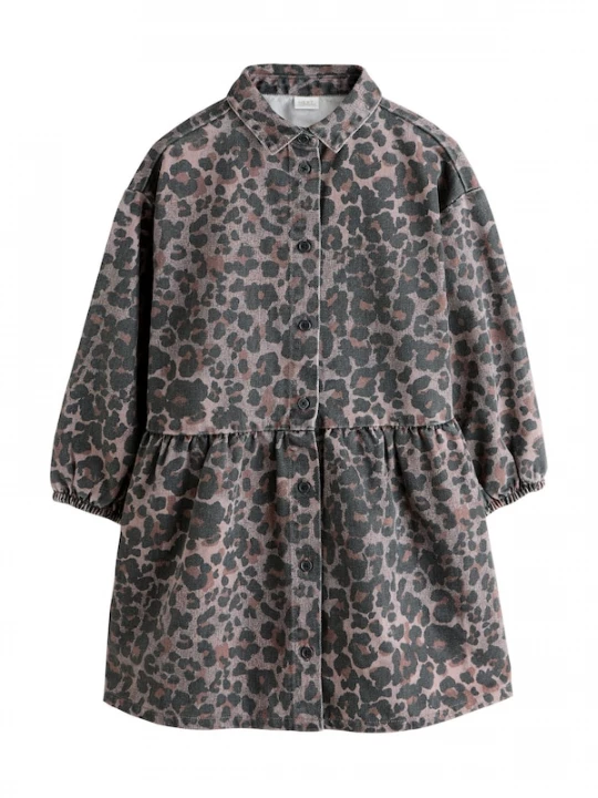 Foto van product Next Jurk bruin / cognac / zwart / offwhite