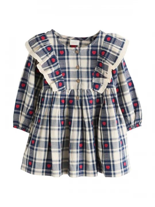 Foto van product Next Jurk crème / navy / rood