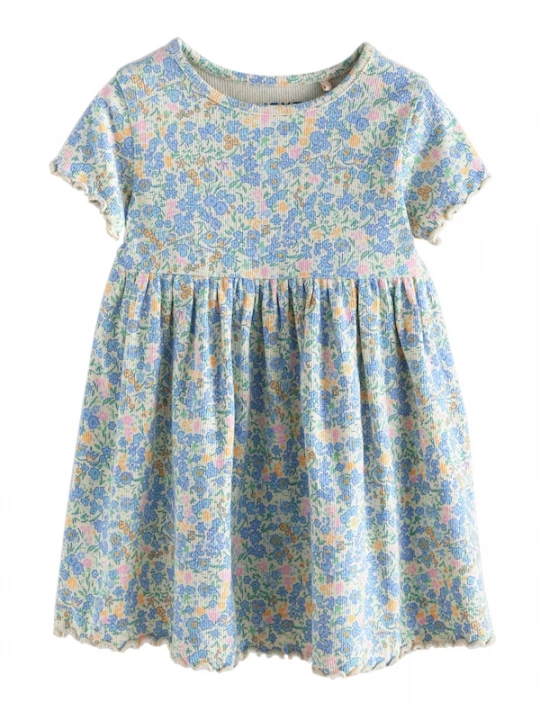 Foto van product Next Jurk duifblauw / lichtgroen / oranje / oudroze