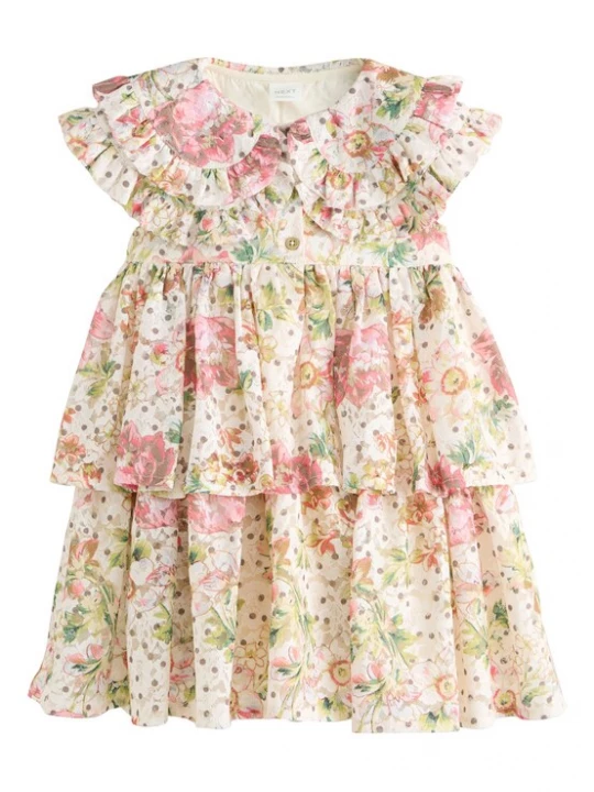 Foto van product Next Jurk groen / rosa / wit
