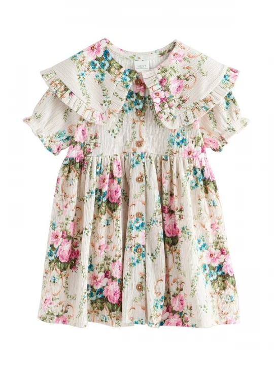 Foto van product Next Jurk lichtbeige / azuur / olijfgroen / pitaja roze