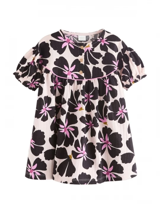 Foto van product Next Jurk lichtbeige / orchidee / roze gemêleerd / zwart