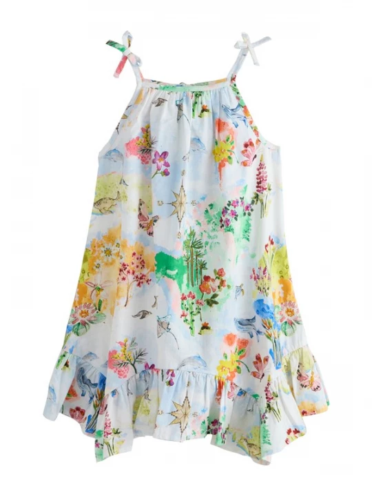 Foto van product Next Jurk lichtblauw / geel / groen / wit