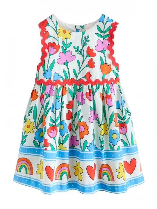 Foto van product Next Jurk lichtblauw / geel / rood / wit