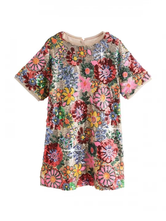 Foto van product Next Jurk lichtblauw / groen / oranje / pink