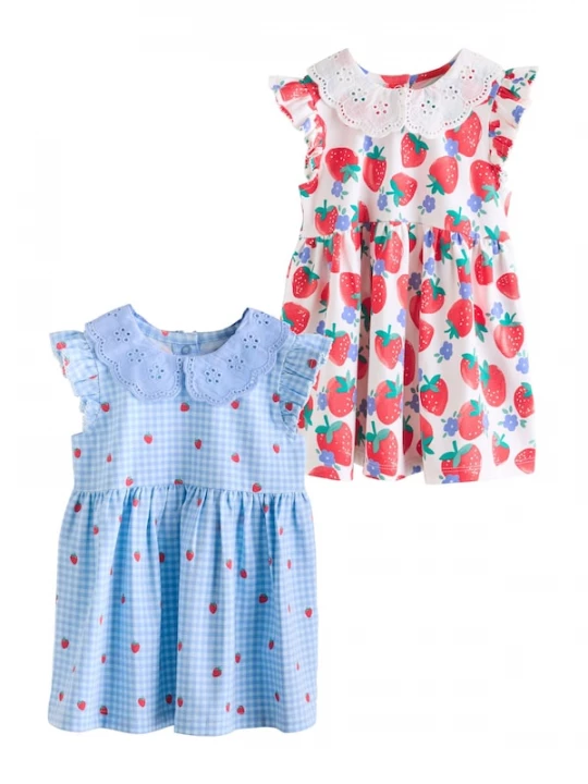 Foto van product Next Jurk lichtblauw / groen / rood / wolwit