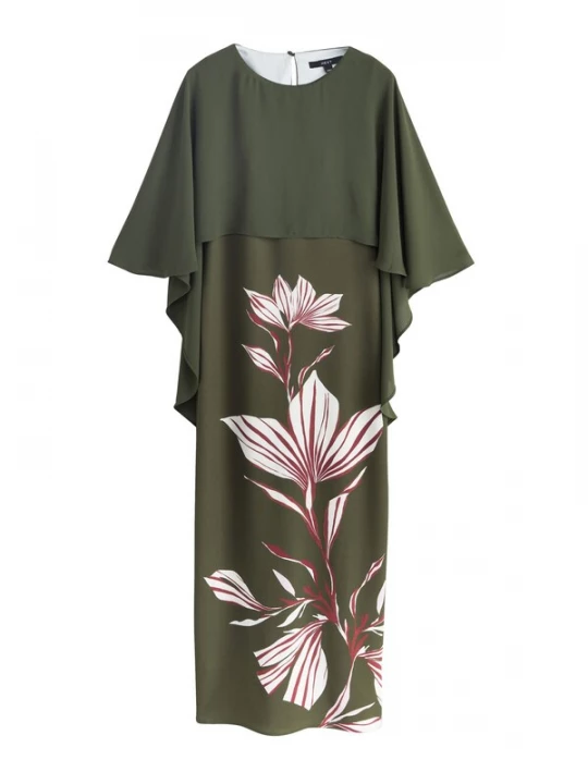 Foto van product Next Jurk olijfgroen / kersrood / wit