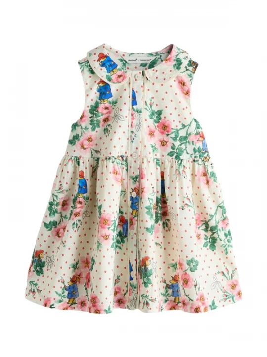 Foto van product Next Jurk 'Paddington' ecru / blauw / smaragd / rosa