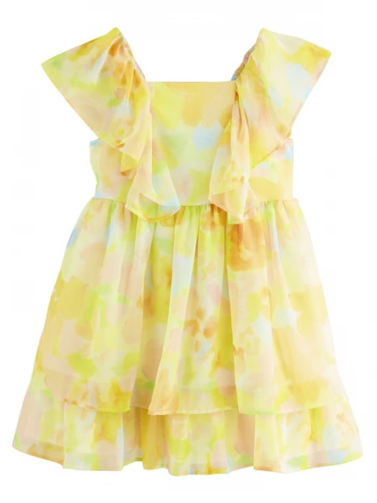 Foto van product Next Jurk pastelblauw / geel / oranje / pastelroze