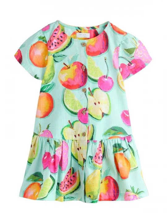 Foto van product Next Jurk turquoise / citroen / mandarijn / rosa