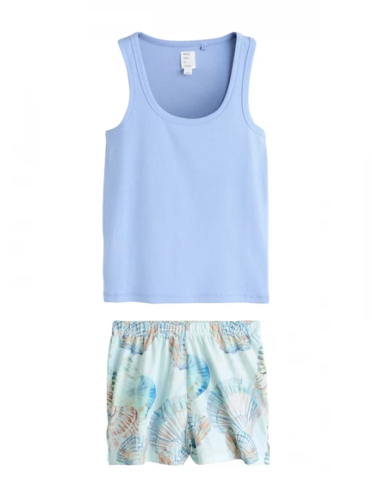 Foto van product Next Korte pyjama aqua / pastelblauw / lichtblauw / pasteloranje