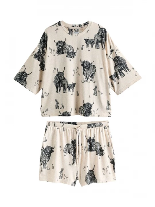 Foto van product Next Korte pyjama beige / zwart